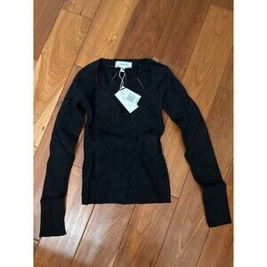 L*Space black ribbed long sleeve women’s top size medium